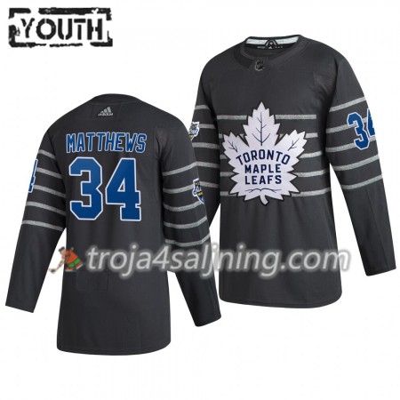 Toronto Maple Leafs tröja Auston Matthews 34 Grå Adidas 2020 All-Star Authentic - NHL Tröjor Barn